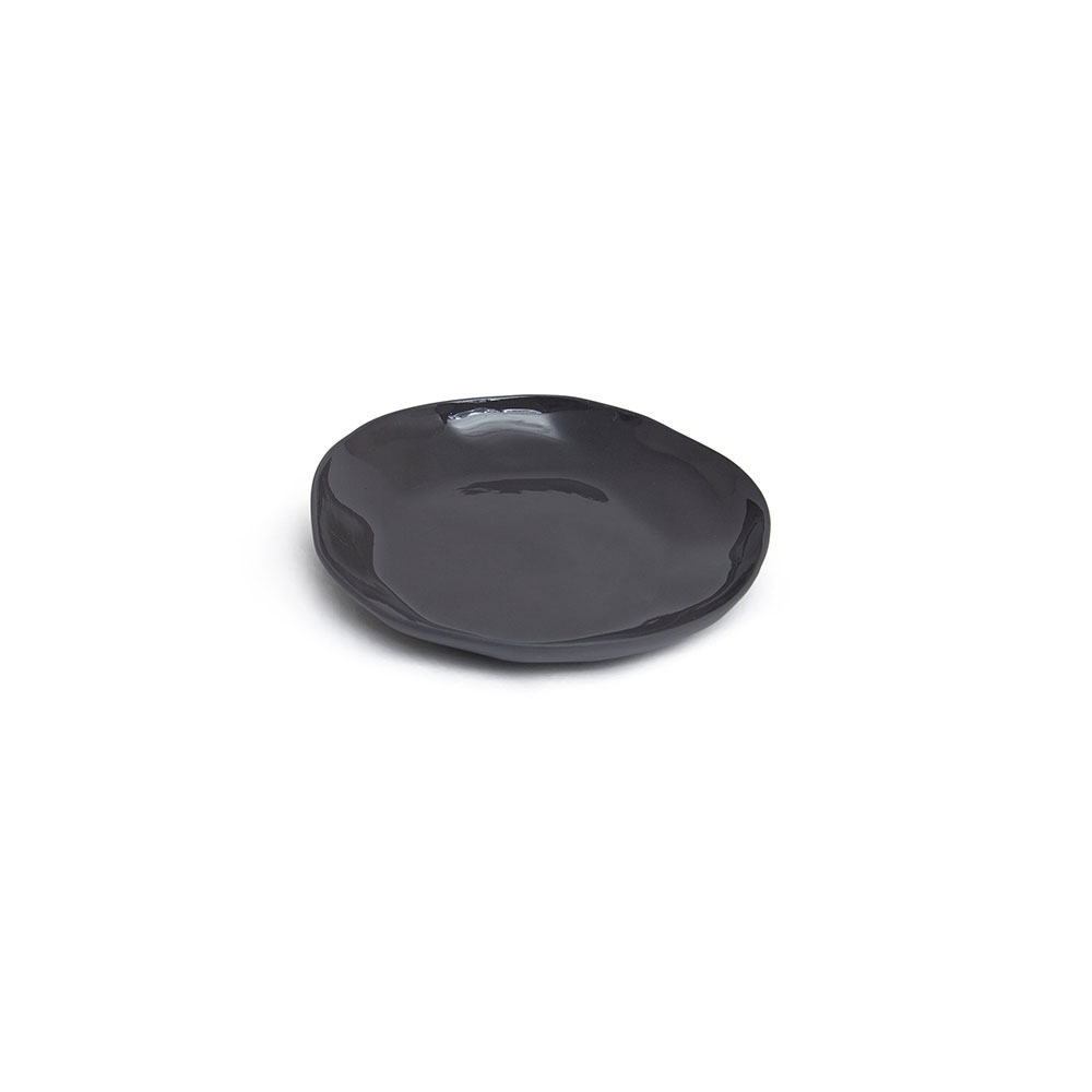 Round plate S: Charcoal