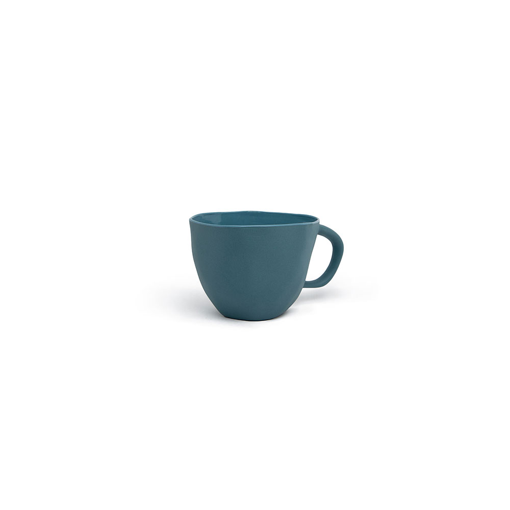 Cup with handle M: Petrol