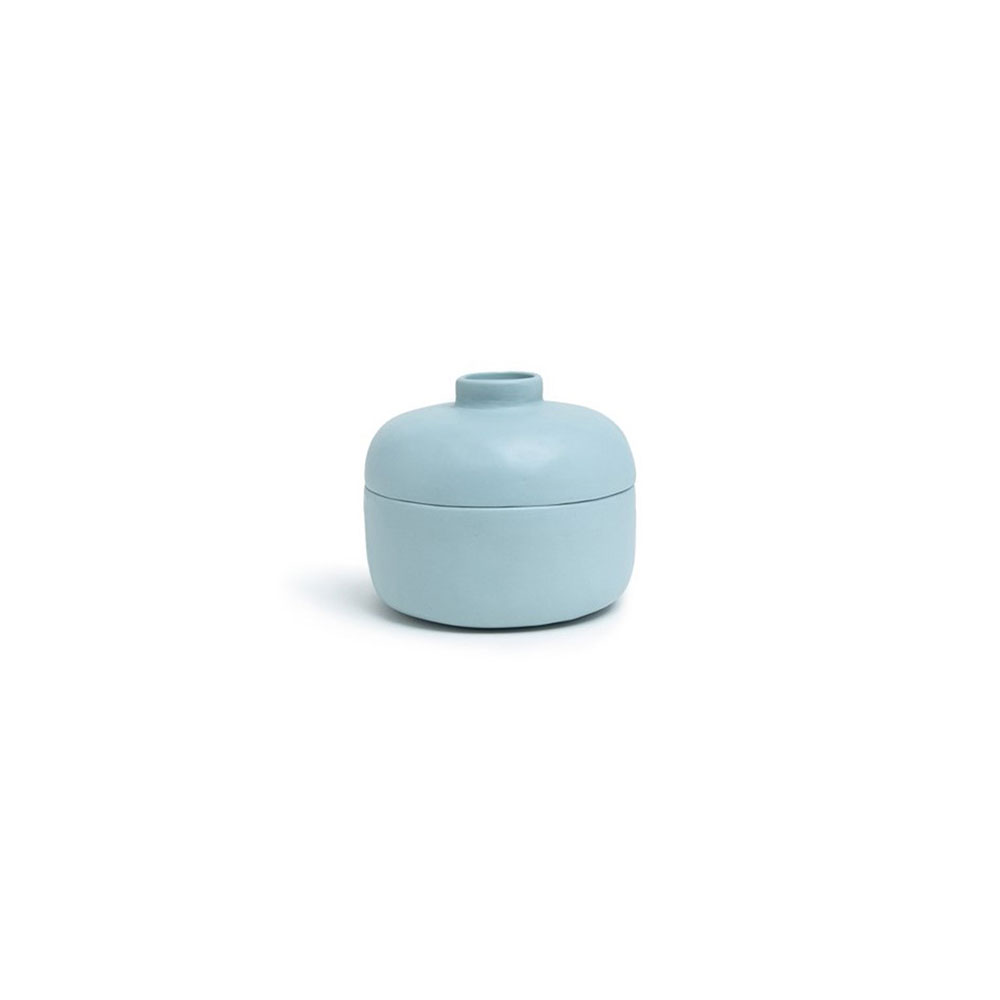 Ricebowl with lid M: Light blue