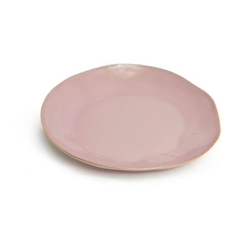 Indochine round plate L in: Dusty pink