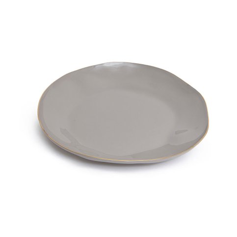 Indochine round plate L in: Light grey