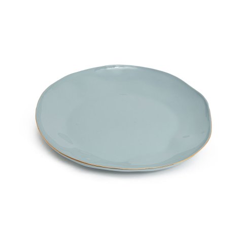 Indochine round plate L in: Light blue