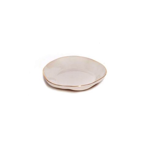 Indochine round plate S in: Cream