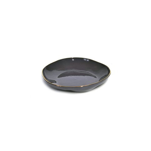 Indochine round plate S in: Charcoal