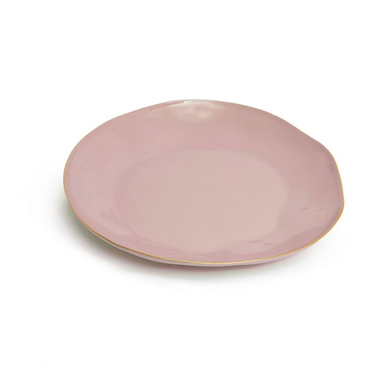 Indochine round plate L: Dusty pink