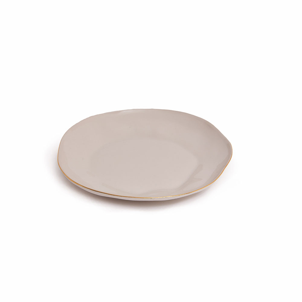 Indochine round plate M: Cream