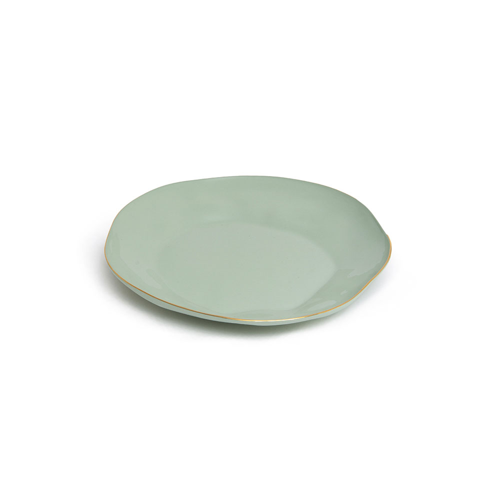 Indochine round plate M: Celadon