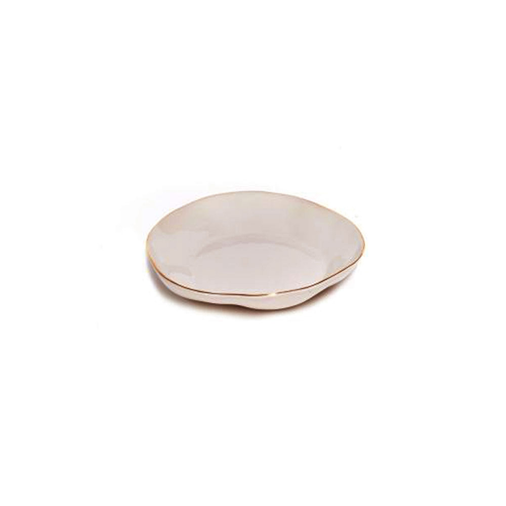 Indochine round plate S: Cream