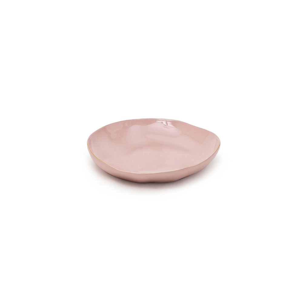 Indochine round plate S: Dusty pink