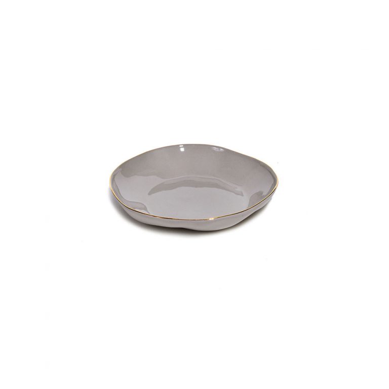 Indochine round plate S: Light grey