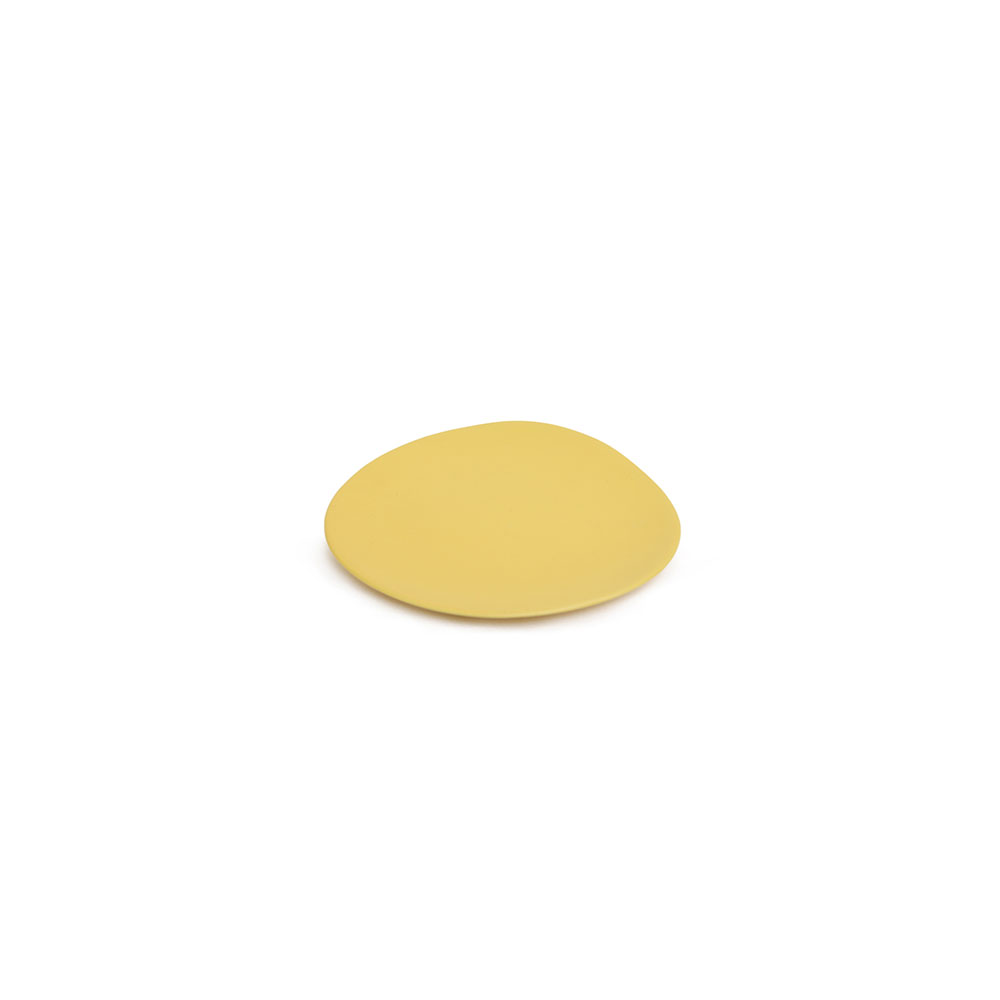 Maan round plate S: Mustard