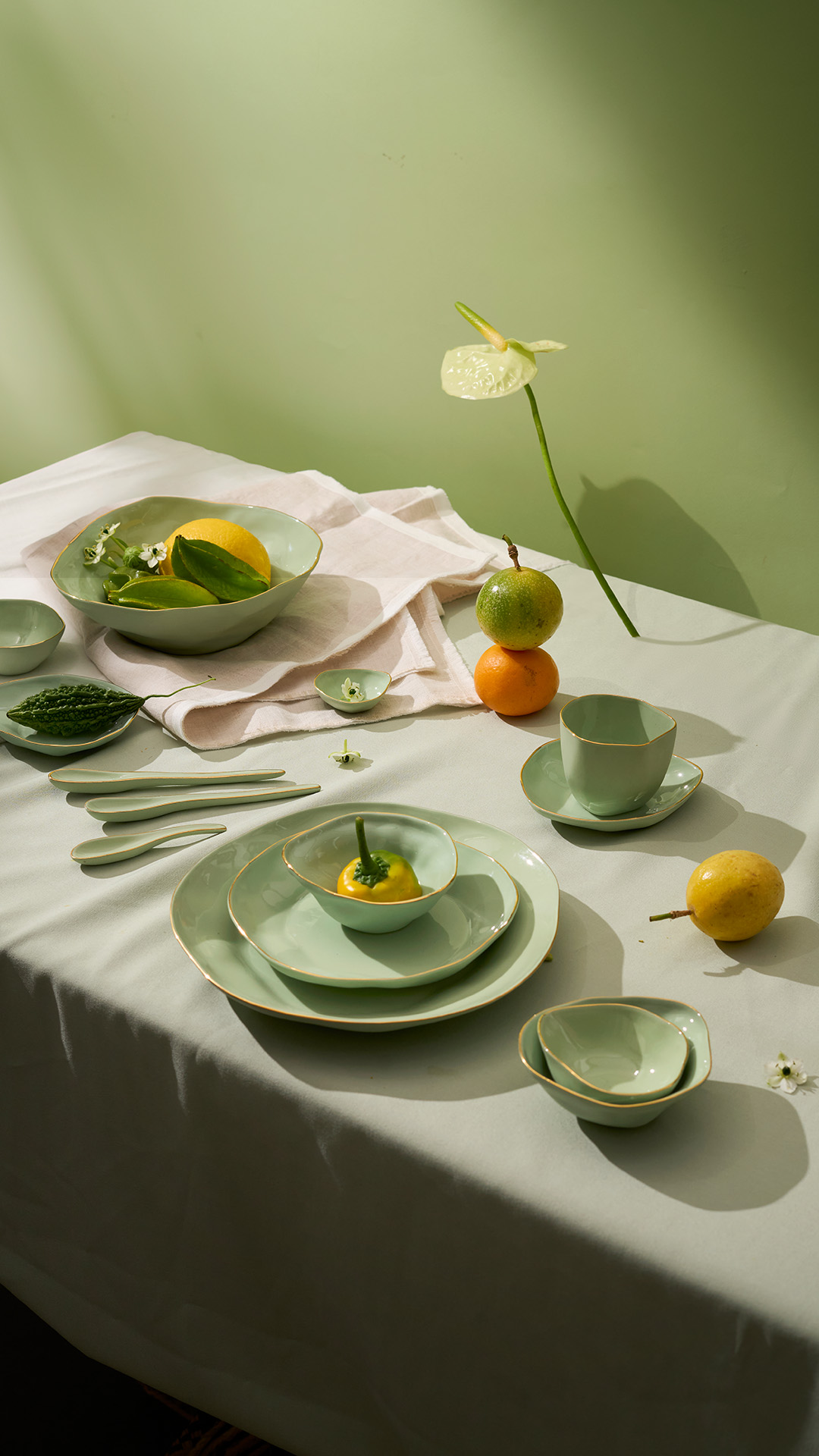 アマイ amai セラドングリーン 食器9点で。 amaï ceramics – for you who seize the dots