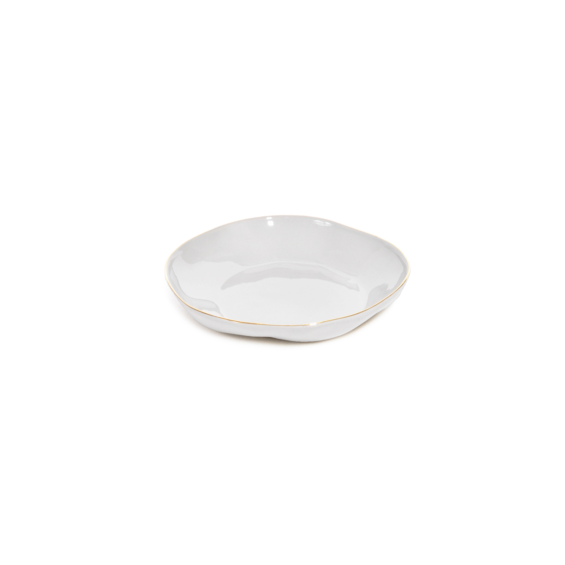 Indochine round plate S: Chalk