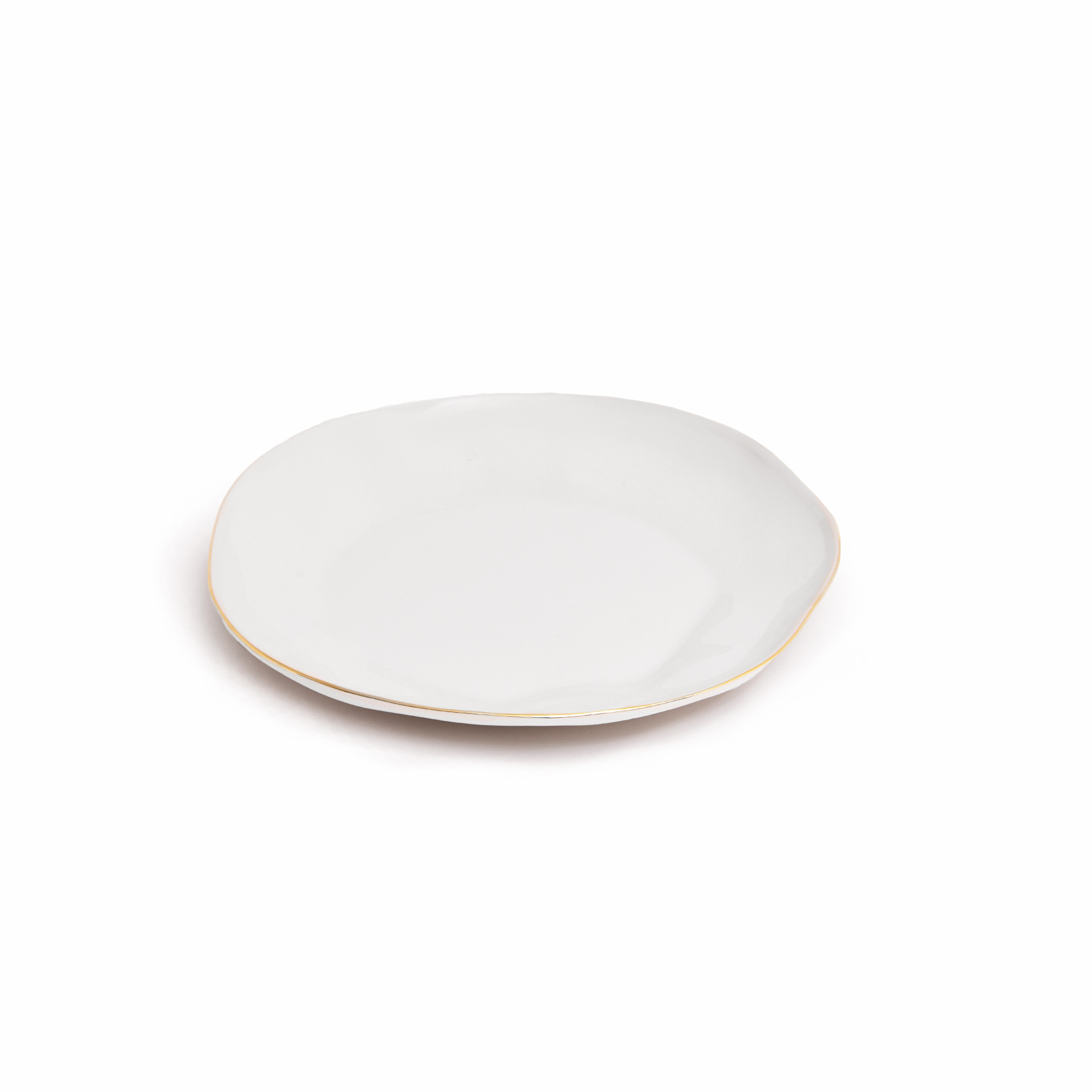 Indochine round plate M in: Chalk