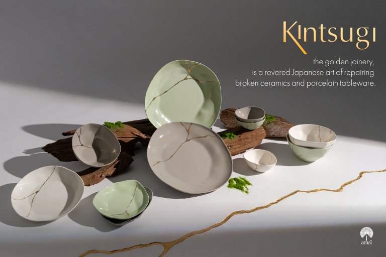 Kintsugi round plate M