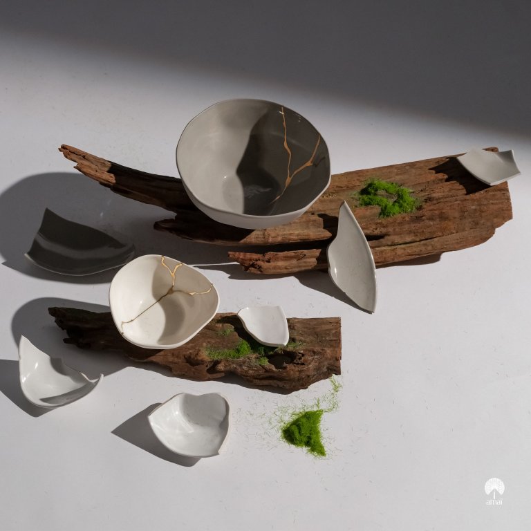 Kintsugi round plate S