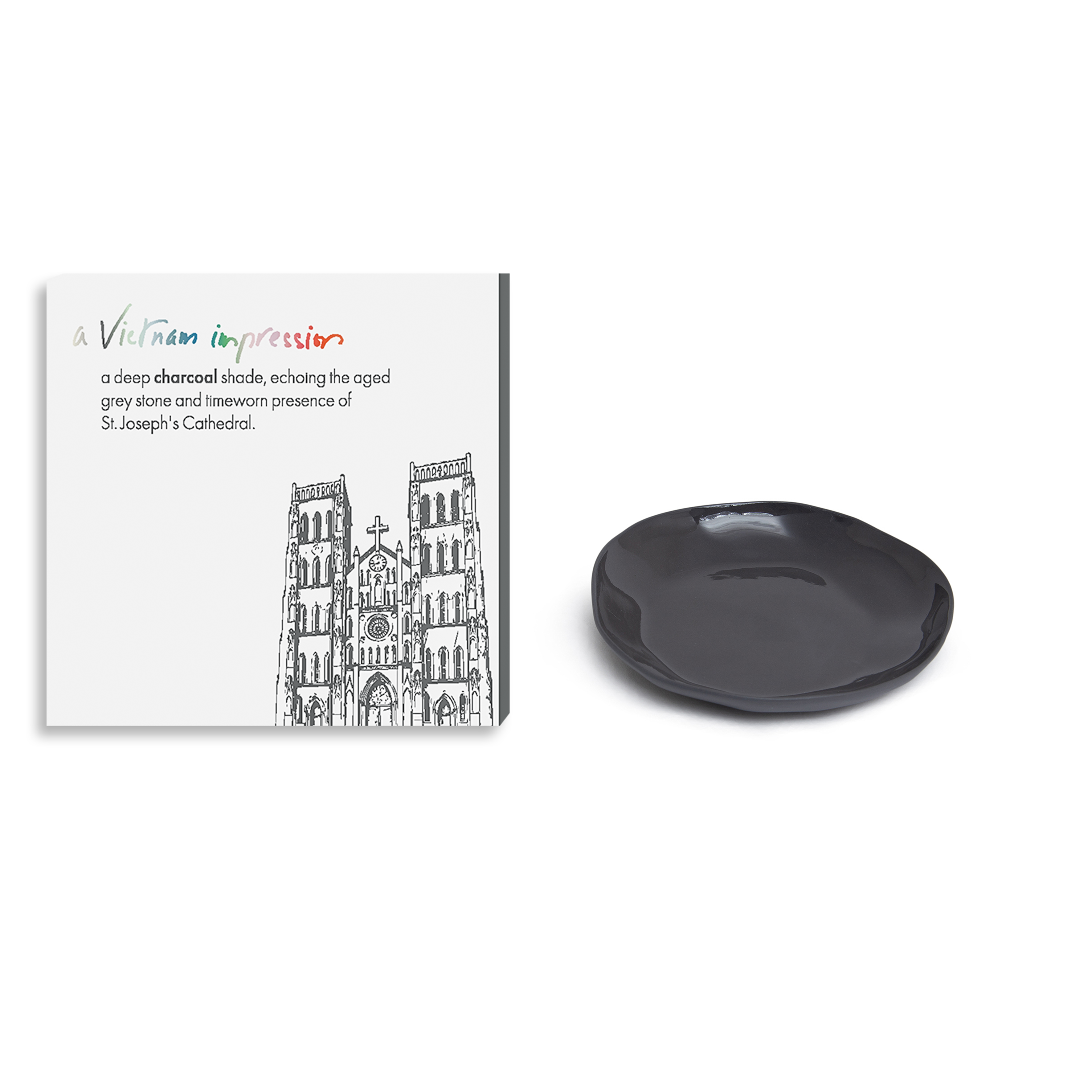 AVI - Round plate S: Charcoal