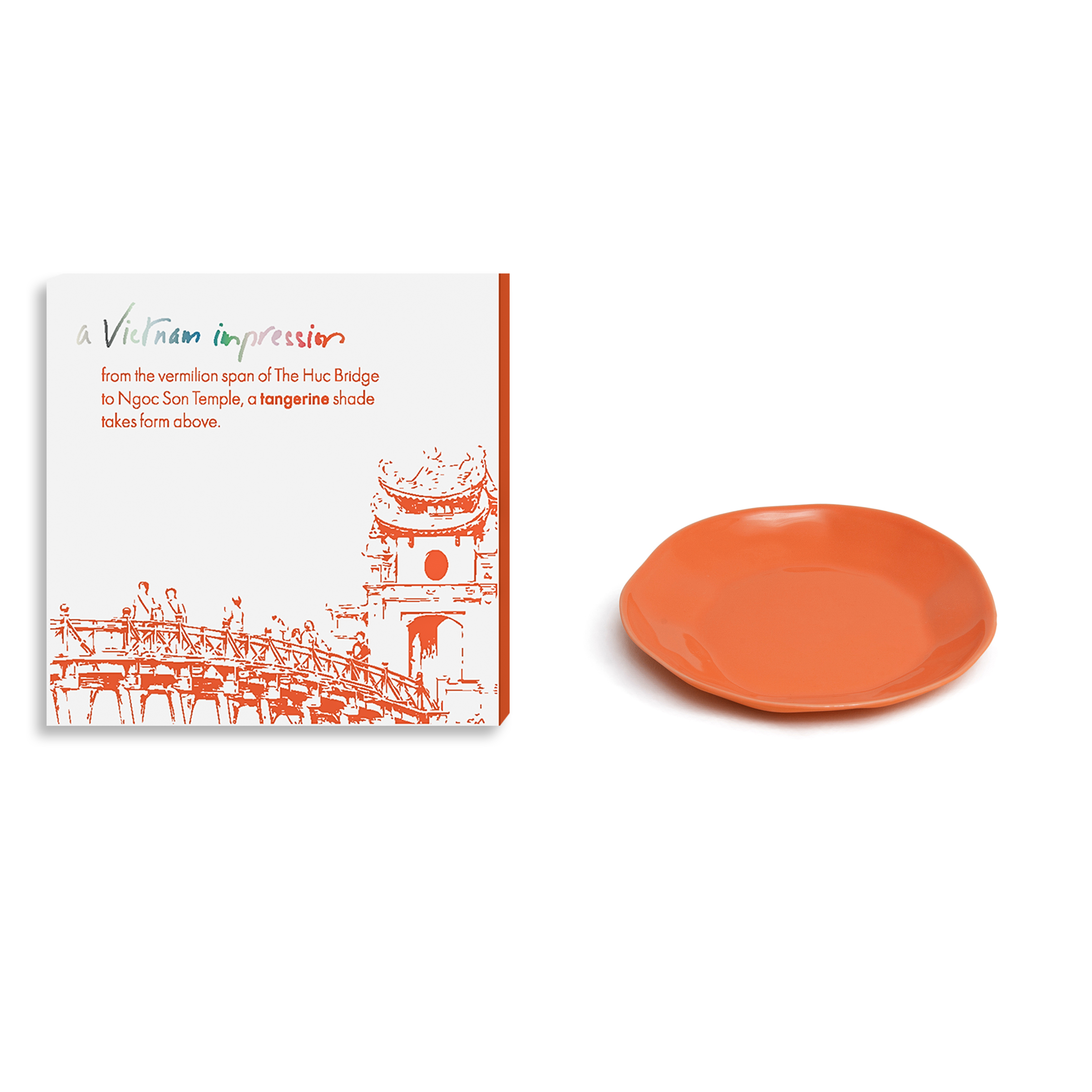 AVI - Round plate S: Tangerine