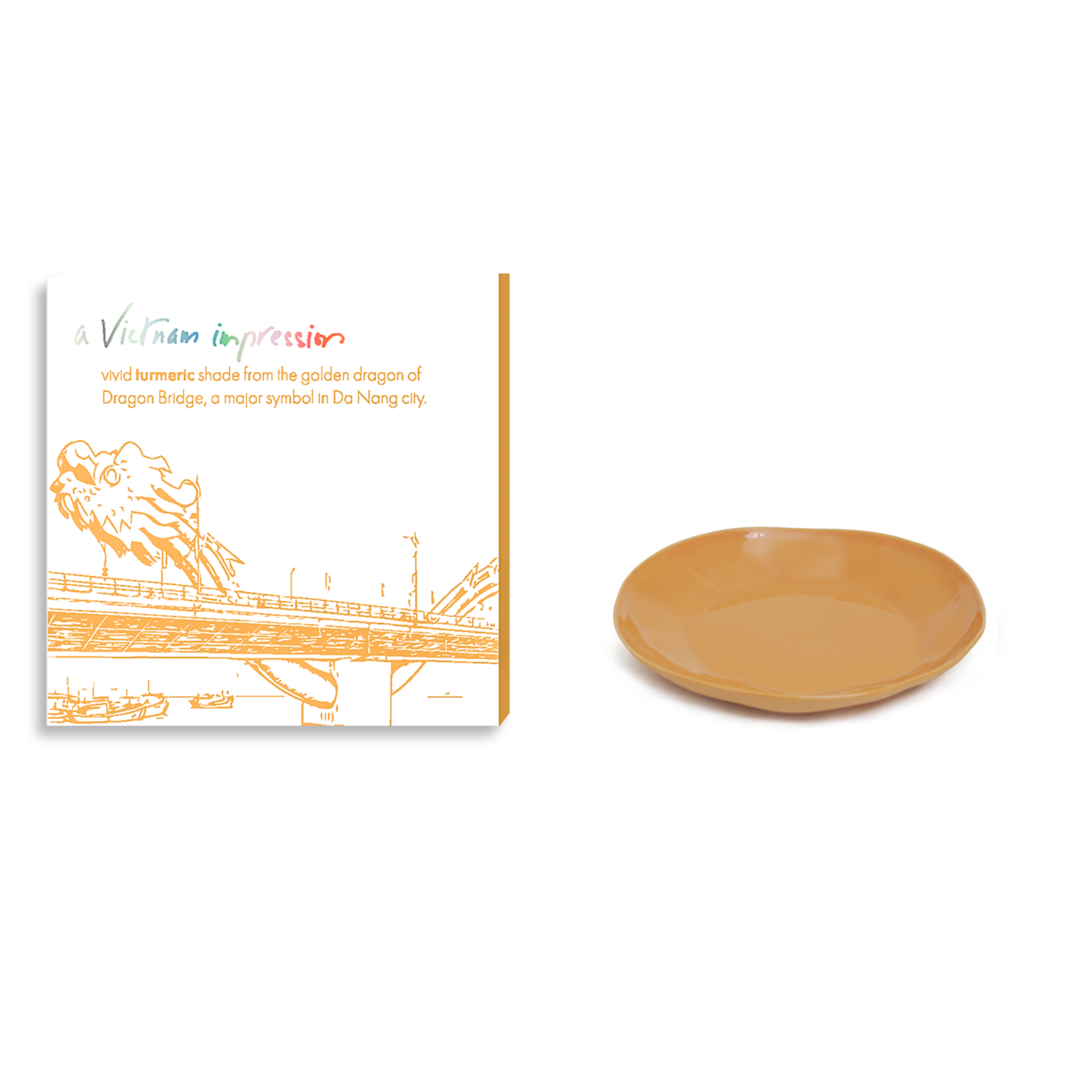 AVI - Round plate S: Turmeric